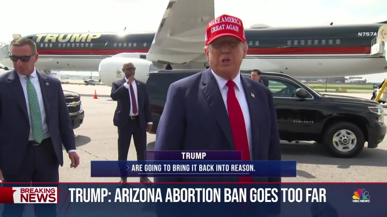 Trump says Arizona abortion ruling went too far