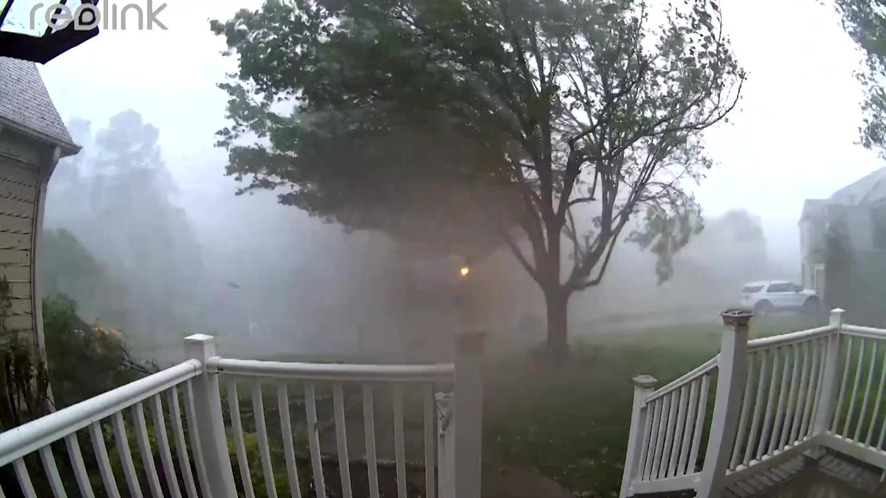 Security camera shows huge storm in North Carolina