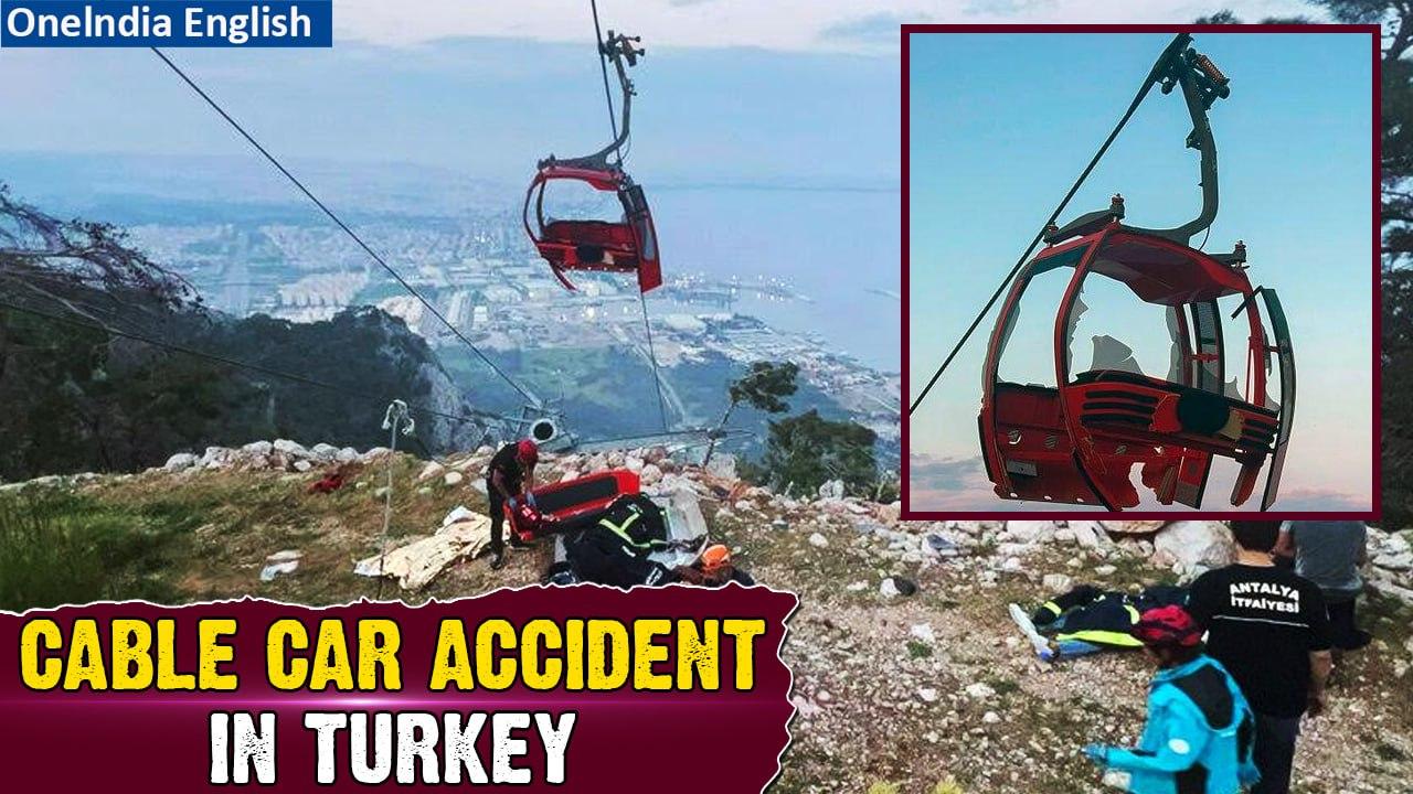 Turkey cable car collision leaves one dead, 10 injured and scores stranded mid-air | Oneindia