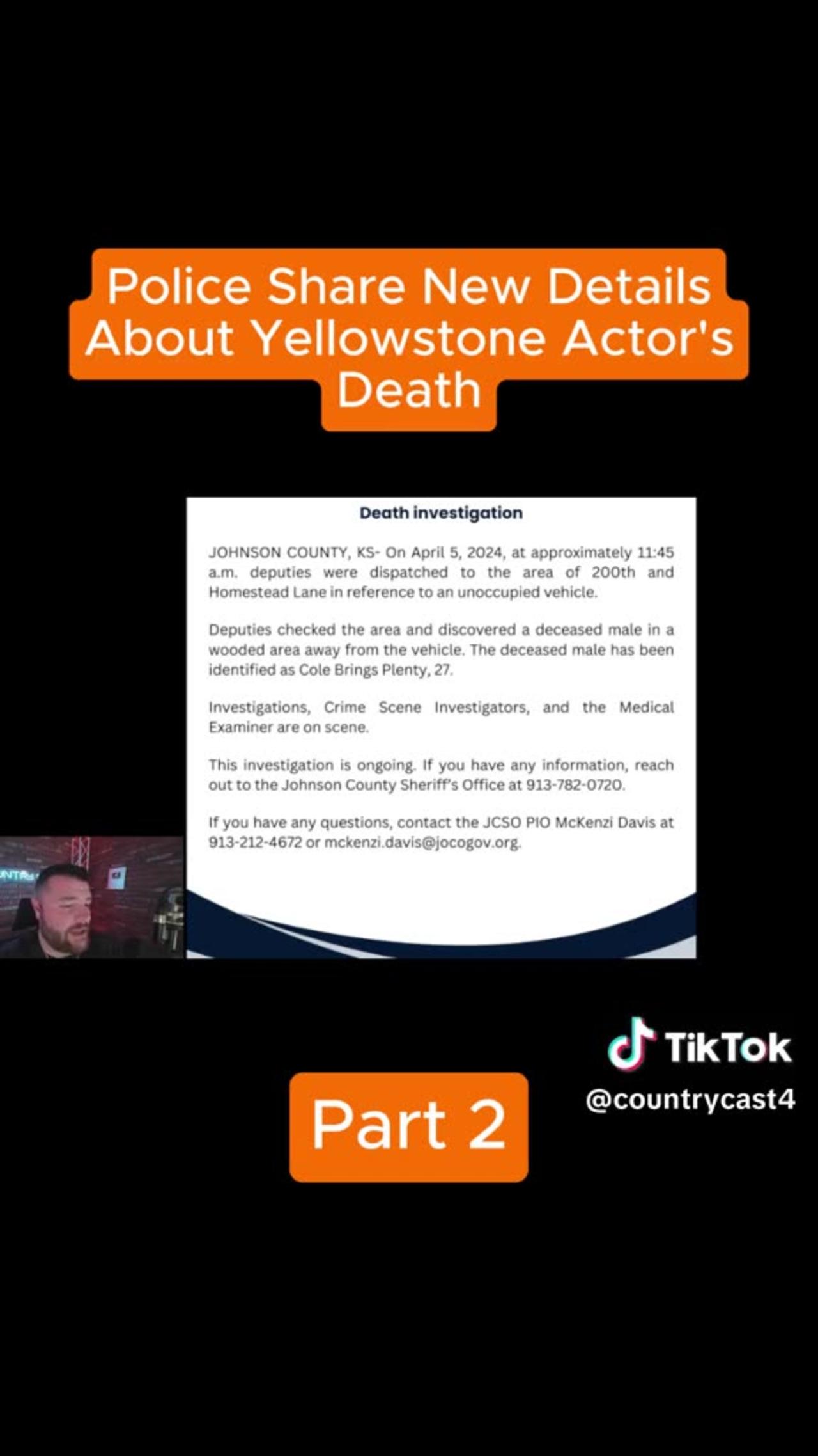 Police Share New Details About Yellowstone Actor's Death Pt 2
