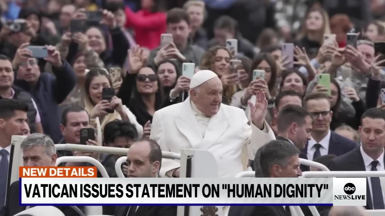 Vatican issues declaration on threats to 'human dignity'