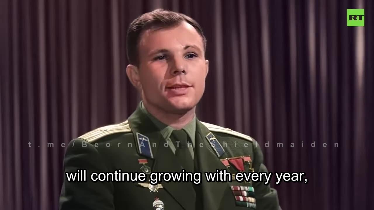Yuri Gagarin in Colour - "Long live peace!" - 1962 - RT 2021