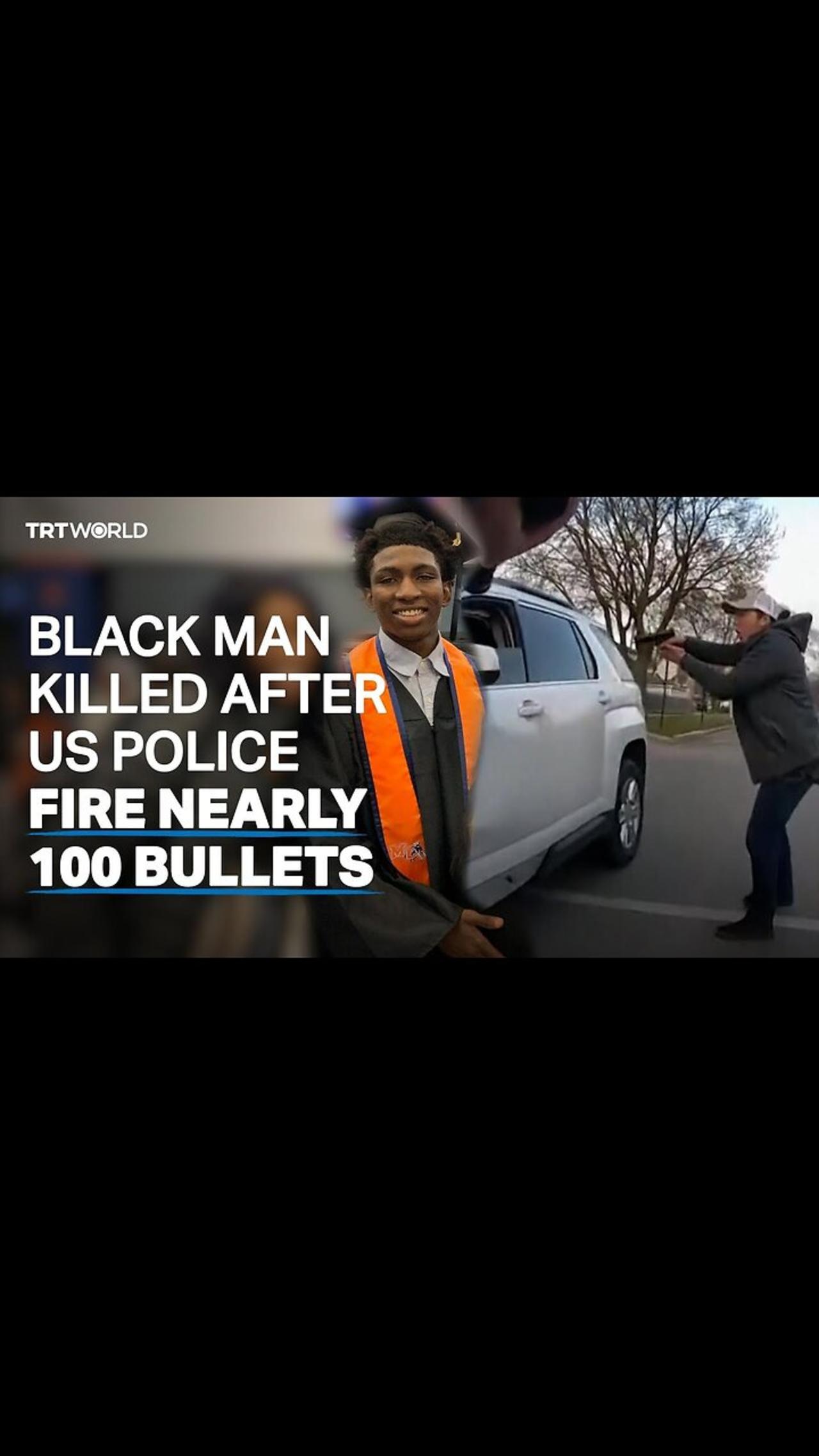 US police fire nearly 100 gunshots at Black driver