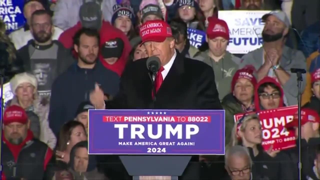 President Trump speaks at MAGA rally in Schnecksville, PA