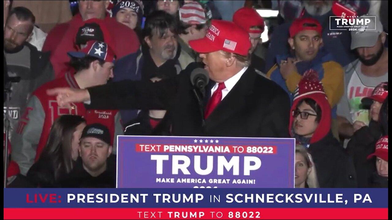 Trump Rally in Pennsylvania: President Trump Speaks in Schnecksville, PA