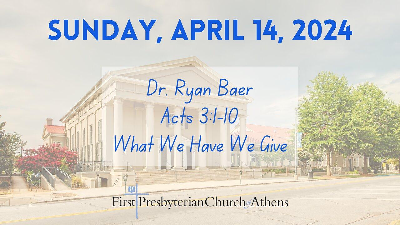 First Presbyterian Church; Athens, GA; April 14th, 2024
