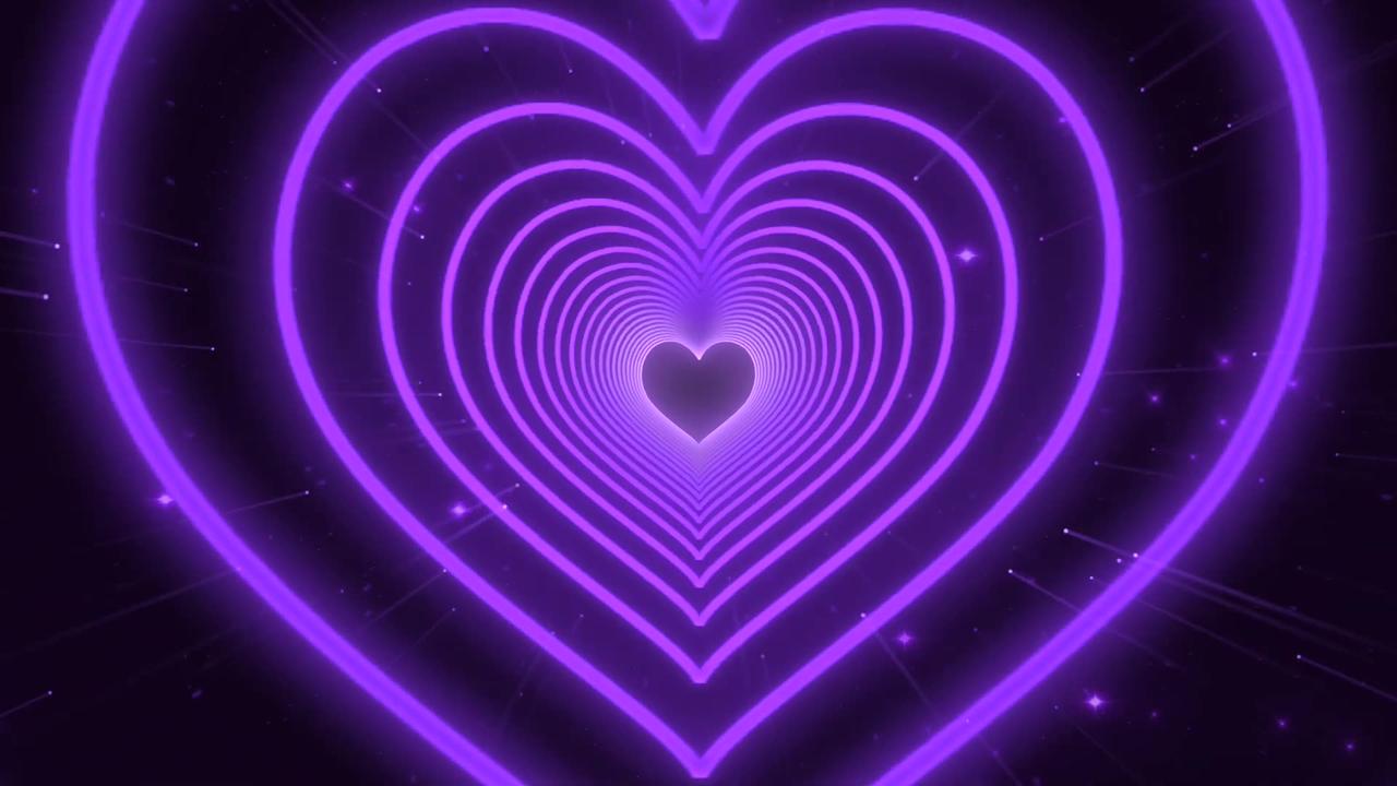 591. Purple Heart Background💜Love Heart    Heart