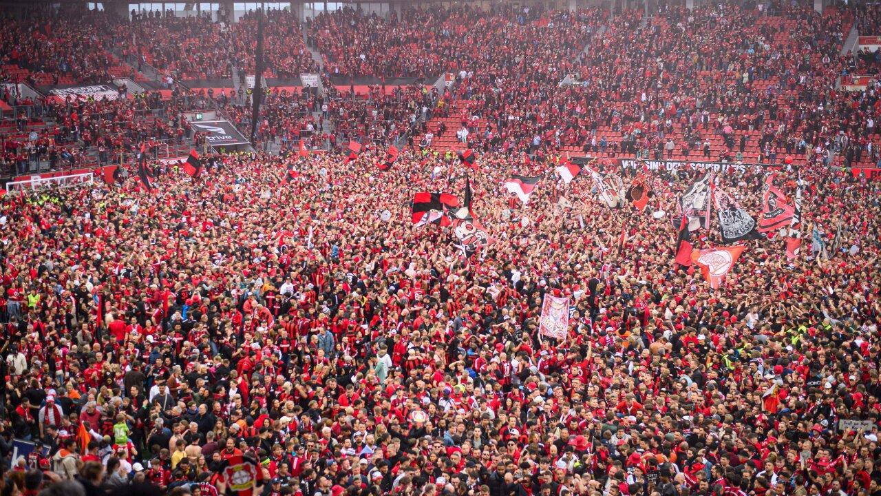 Bayer Leverkusen Fans Invade the Pitch After Winning Bundesliga Title