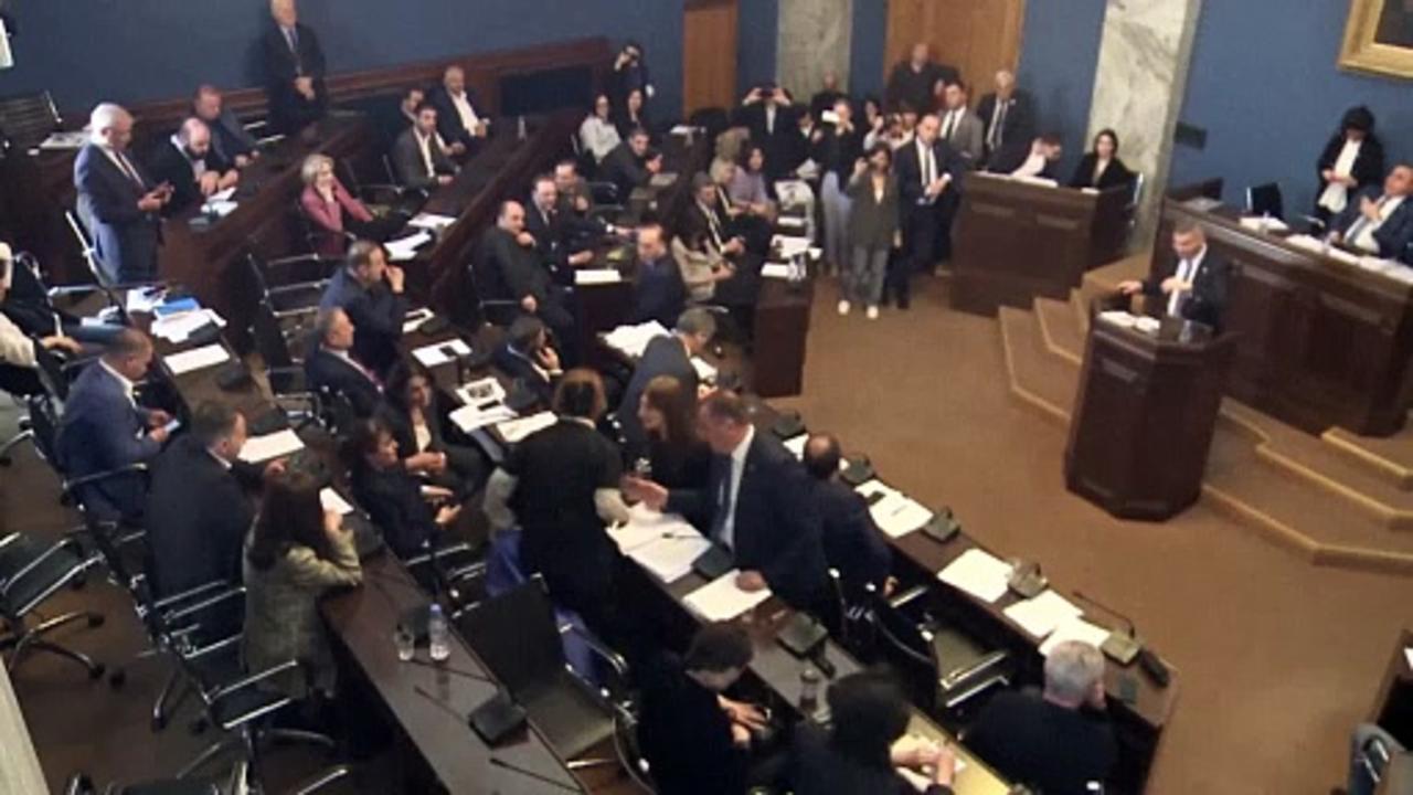 Brawl in Georgia parliament over 'foreign influence' bill