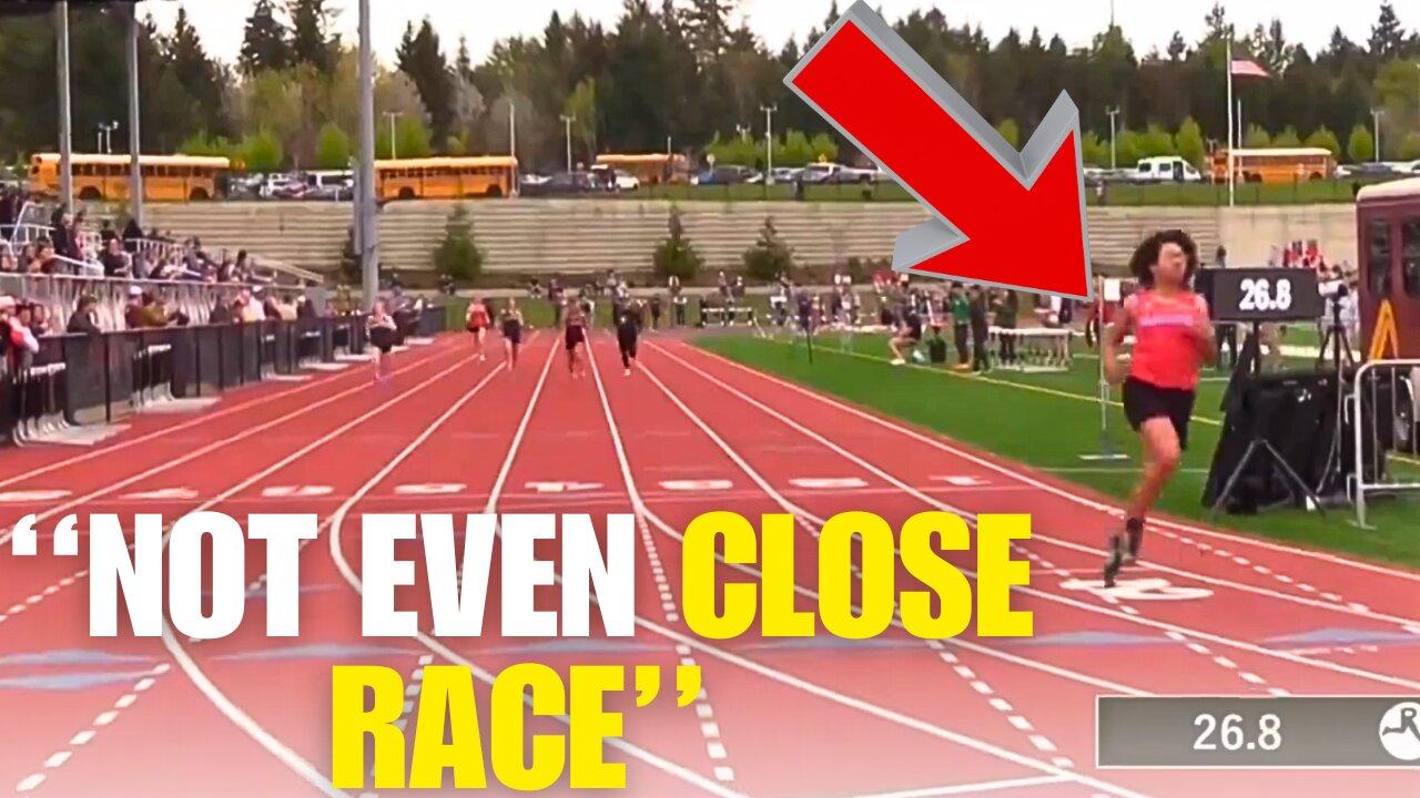 Transgender Runner Destroys WOMEN in track and field in WOKE state of Oregon it's not even close