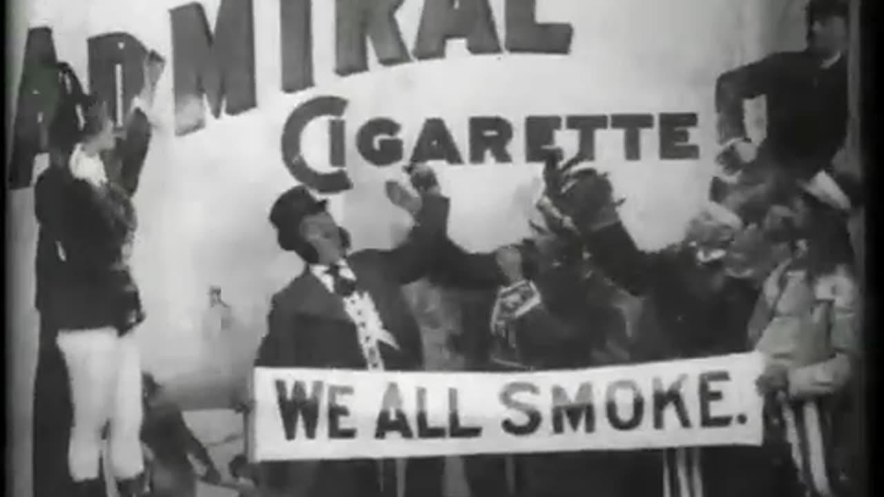 Admiral Cigarette, We All Smoke (1897 Original Black & White Film)