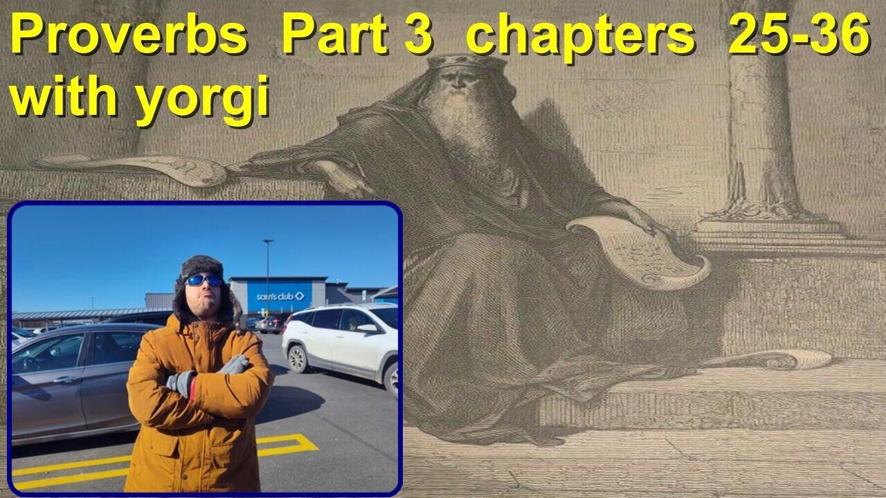 Proverbs Part 3 Chapters 25-36 with gad about guy Yorgi