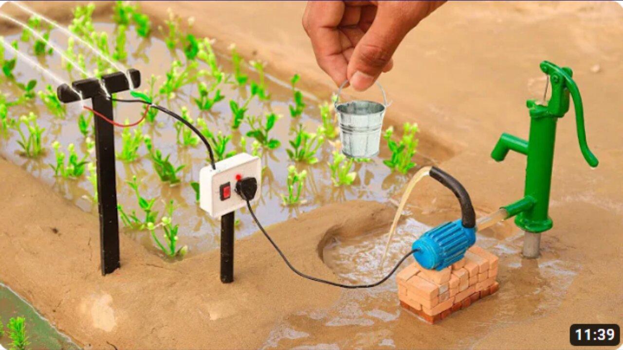 diy mini motor PART-17 water pump science project | mininhand pump