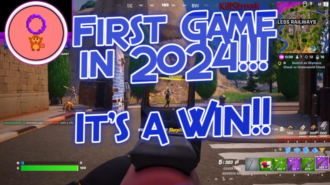 Fortnite  |  First Game in 2024!!!  It's a Win!!