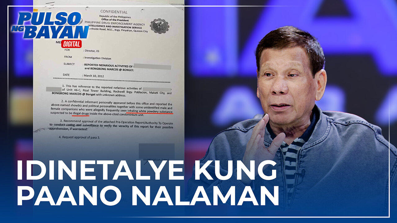 Dating Pang. Duterte, idinetalye kung paano nalaman na kasama umano sa  d*r**g*list ng PDEA si PBBM