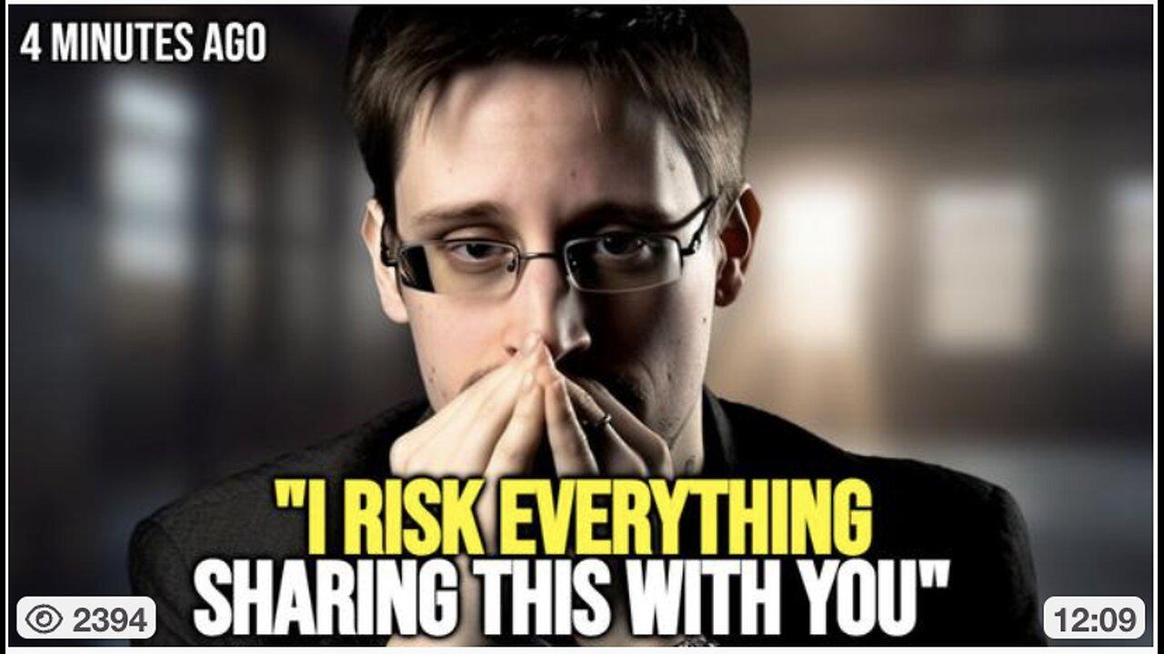 EDWARD SNOWDEN - ''WATCH QUICKLY BEFORE THEY MUTE ME'' ...[PUBLISHED TODAY]