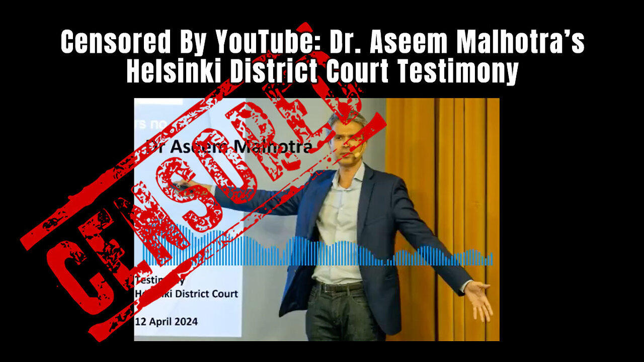 Von YouTube zensiert: Die Aussage von Dr. Aseem Malhotra vor dem Bezirksgericht Helsinki🙈
