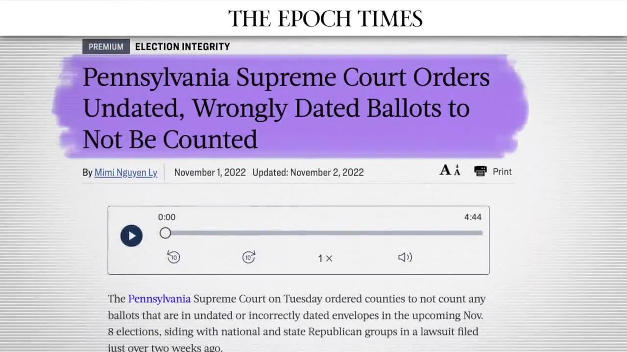 240416 Win Over Undated Mail-In Ballots- PA Supreme Court Orders Them Set Aside Not To Count.mp4