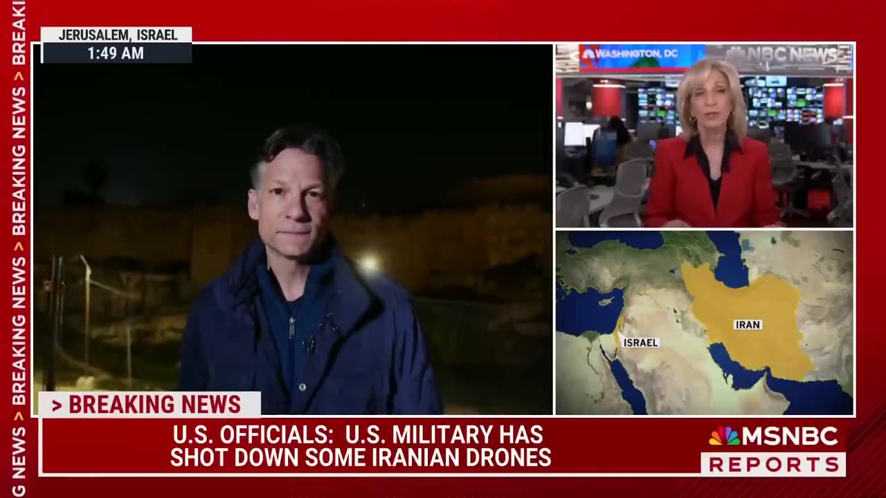 U.S. military has shot down some Iranian drones targeting Israel