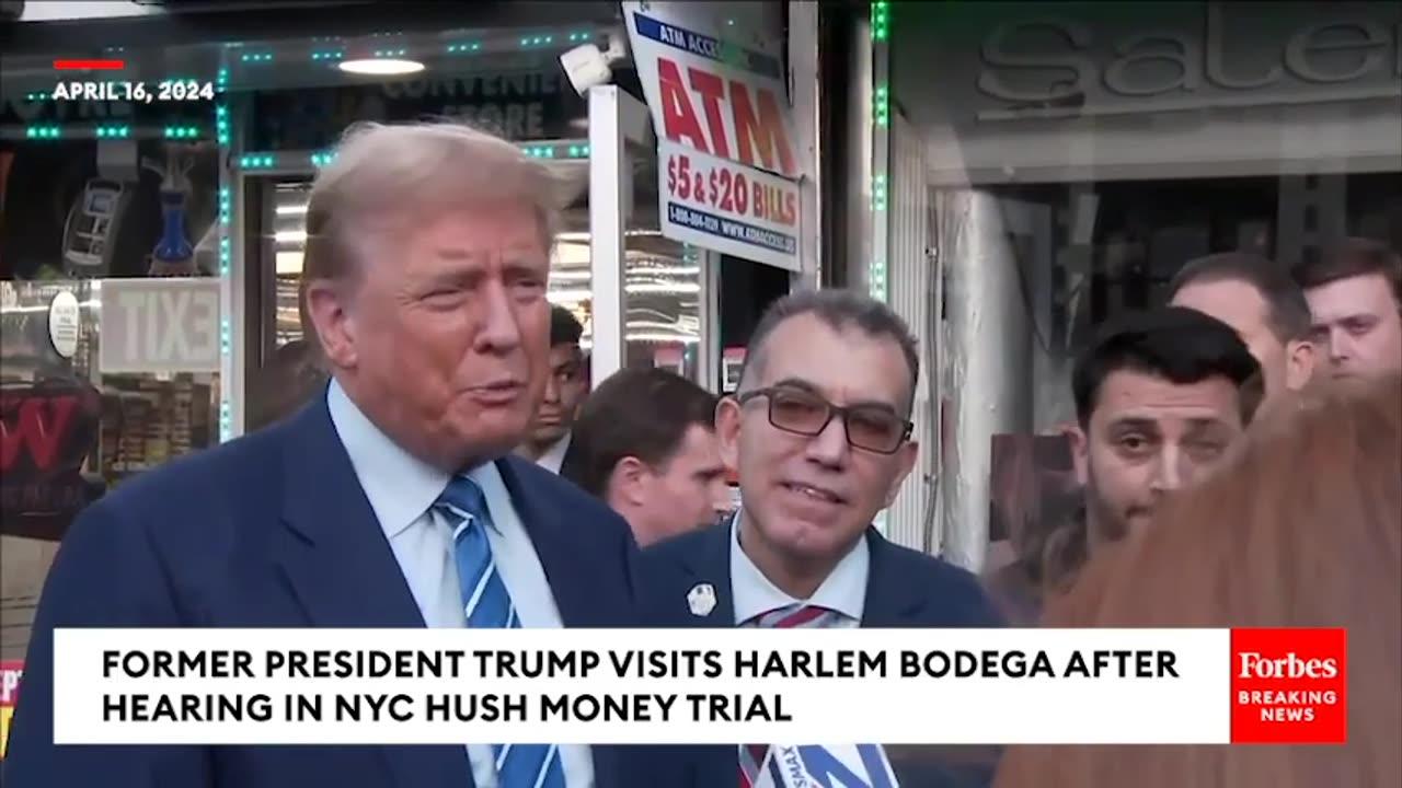 Trump Predicts NY Will Be Competitive In General Election During Trip To Bodega