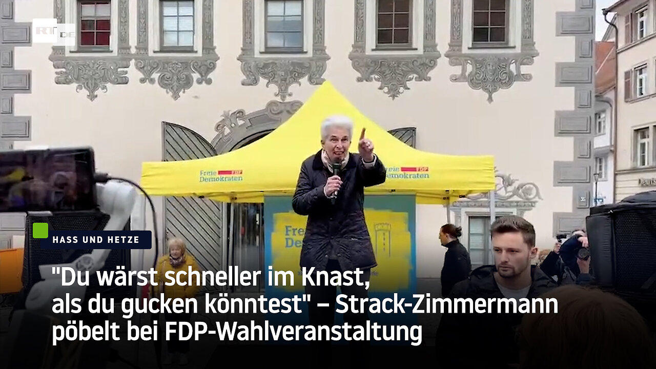 Strack-Zimmermann pöbelt bei FDP-Wahlveranstaltung