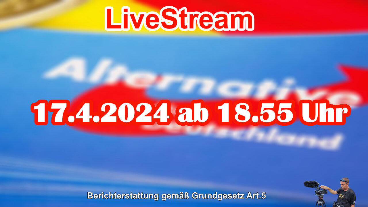 Live stream on April 17, 2024 from Chemnitz Reporting in accordance with Basic Law Art.5