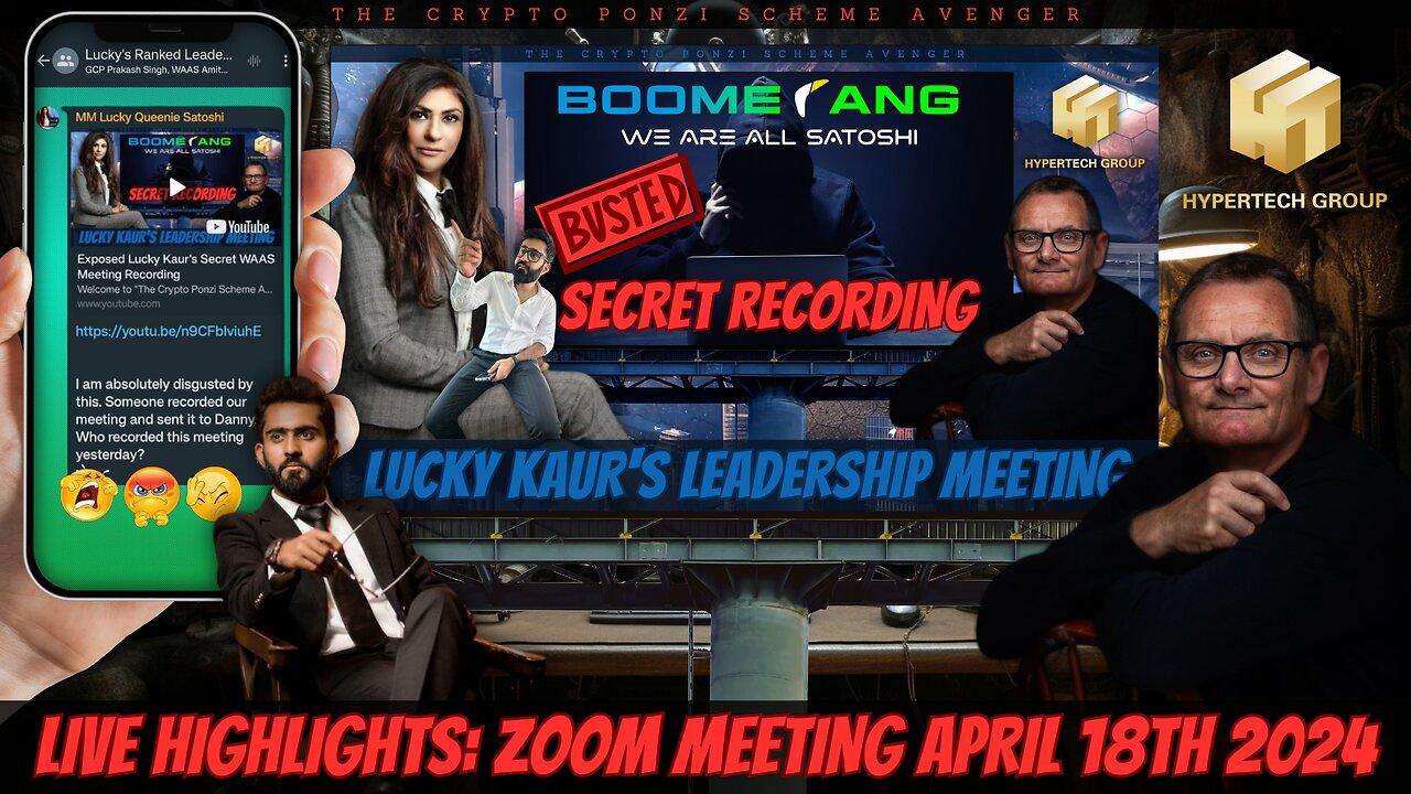 BOOMERANG Live on ZOOM: Highlights, Apr 18th, 2024