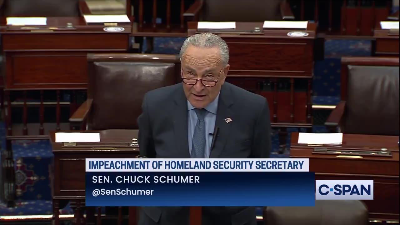 Sen. Schumer moves to allow floor debate on Mayorkas impeachment, calls for dismissing charges