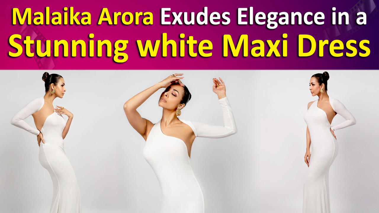 Malaika Arora Exudes Elegance, Steals the Spotlight in a Stunning white one-shoulder Maxi Dress
