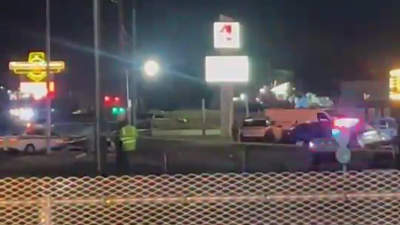 2 dead, 3 injured after vehicle swerves onto sidewalk of Boulder Highway in Las Vegas