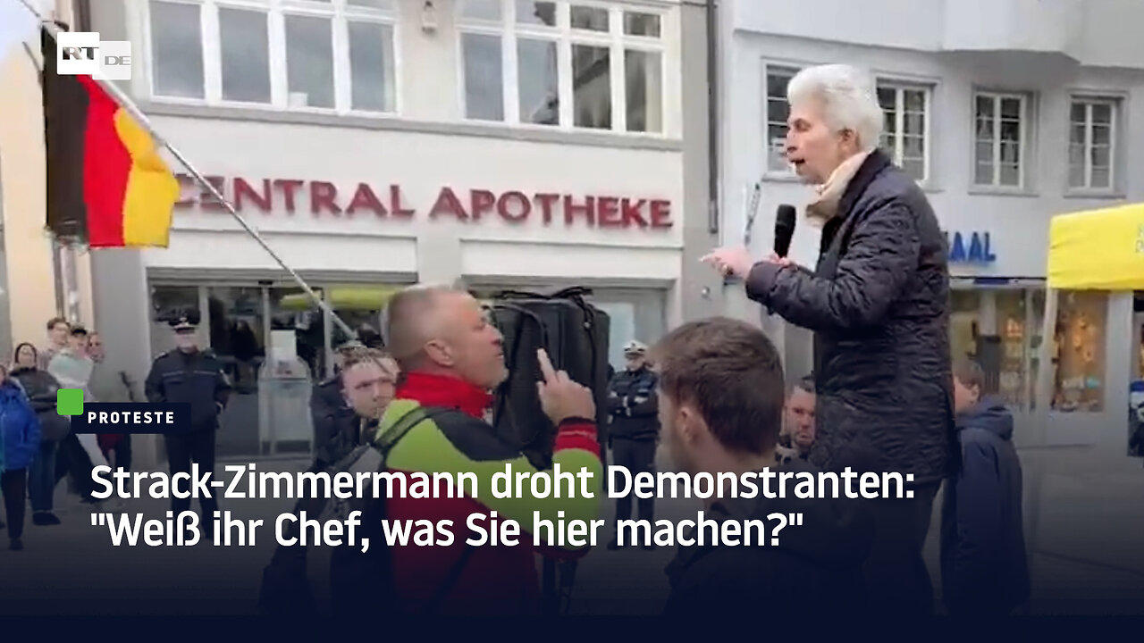 Strack-Zimmermann droht Demonstranten: "Weiß ihr Chef, was Sie hier machen?"