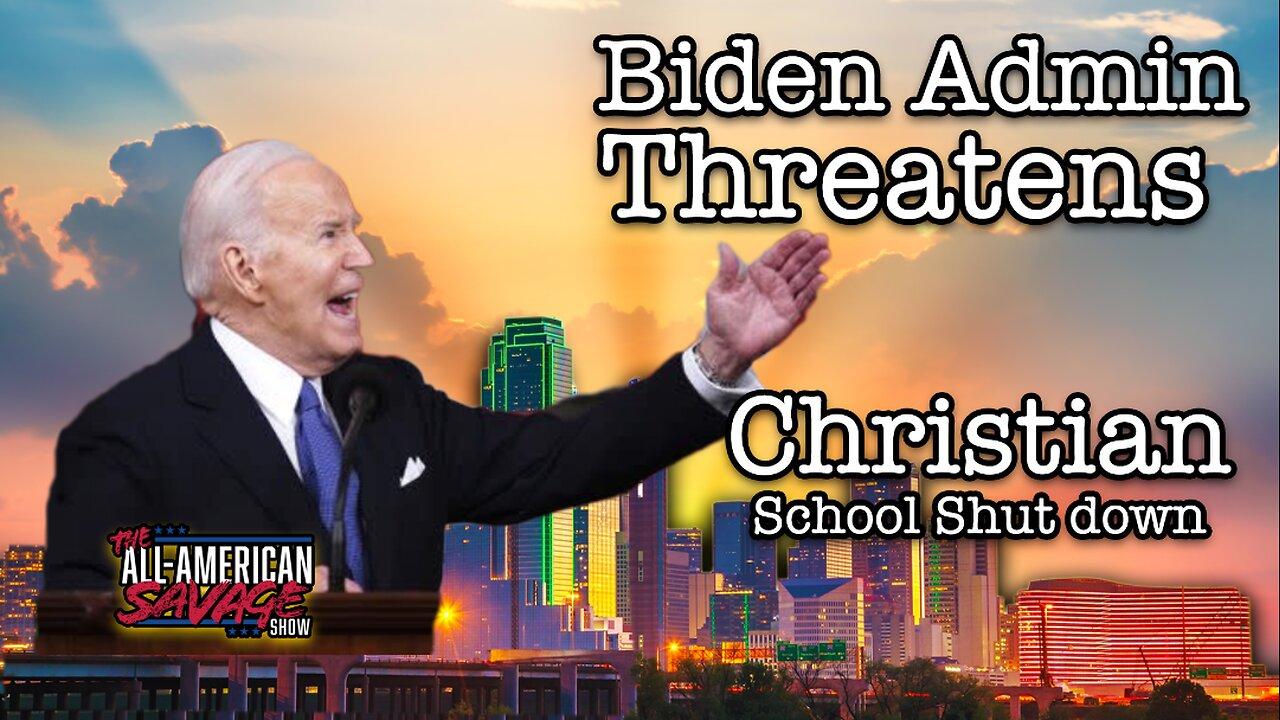 Biden goes after Christian school and Massie goes after Johnson.