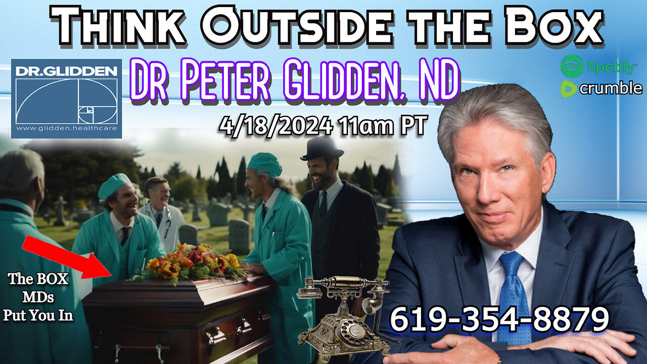 Dr Peter Glidden, ND Takes Your Calls! 619-354-8879