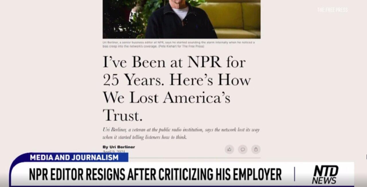 NPR Editor Resigns after Criticizing Employer