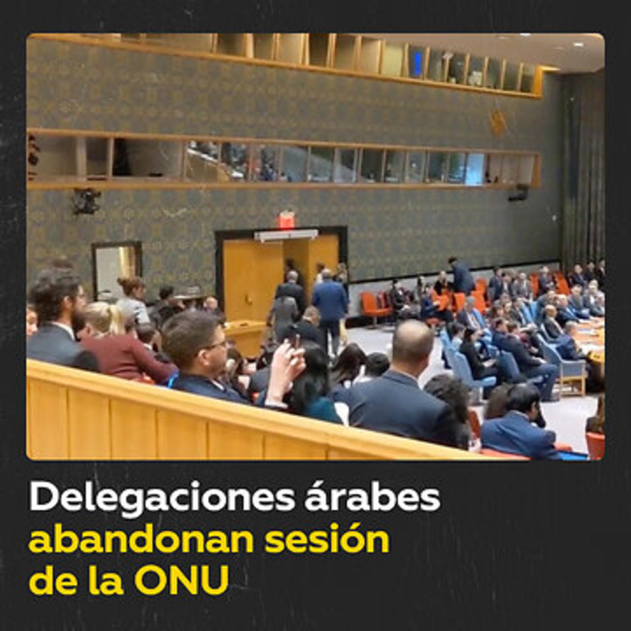 Representantes árabes abandonan la sala durante el discurso de Israel en la ONU