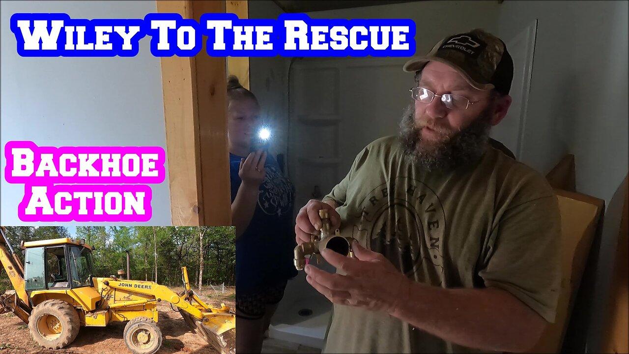 BIG Progress | Wiley Tackles Indoor Plumbing, Drew's Backhoe Tackles Outdoor Plumbing Arkansas