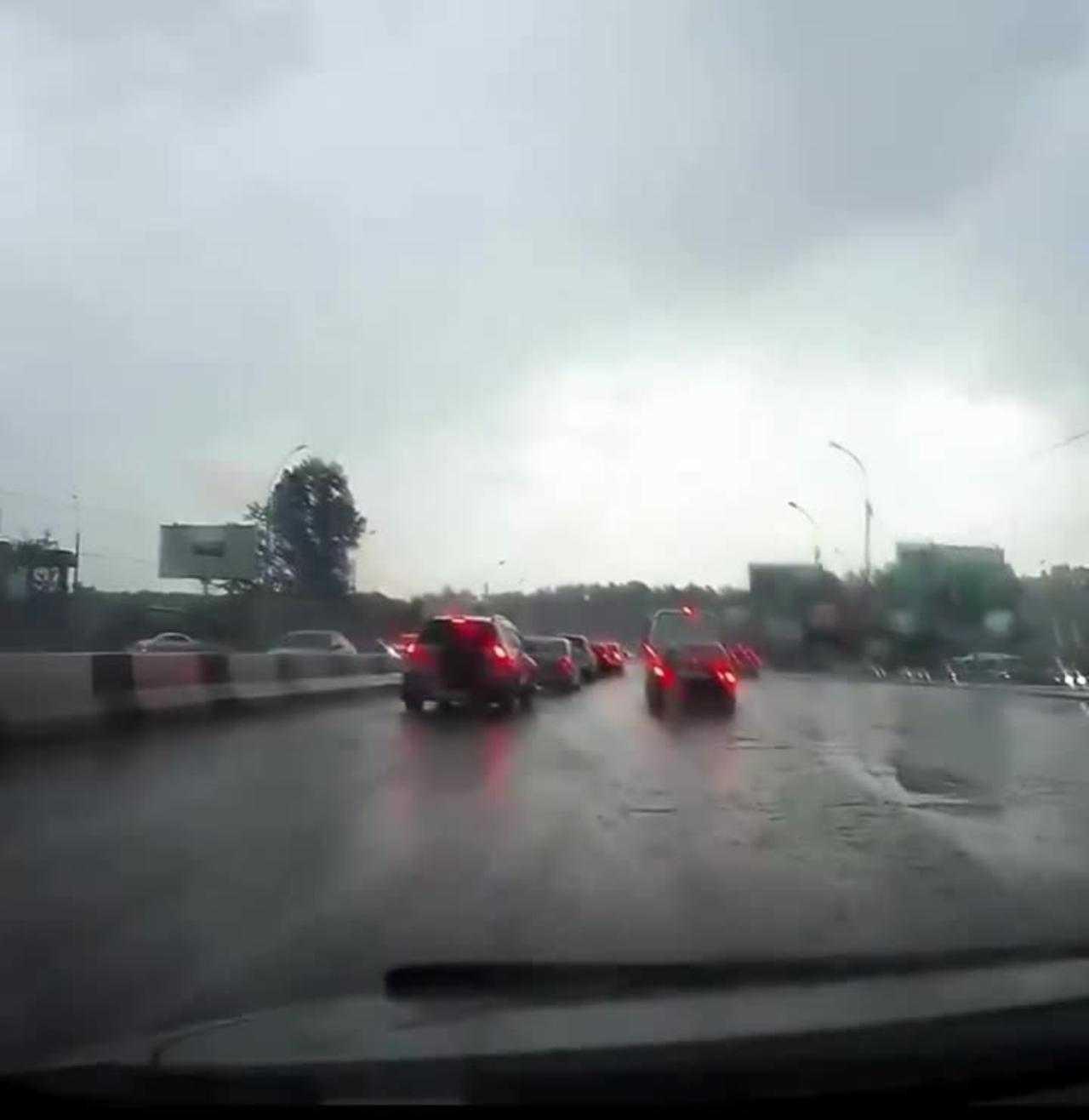 Car is struck by lightning twice