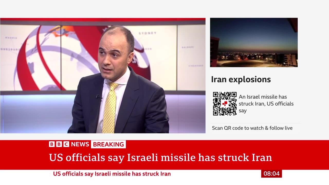 Israeli missile hits Iran, US officials say | BBC  News
