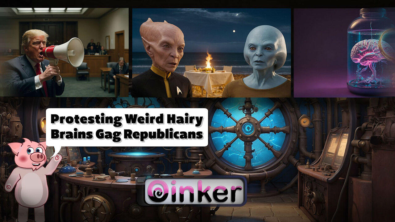 News Swine: Protesting Weird Hairy Brains Gag Republicans