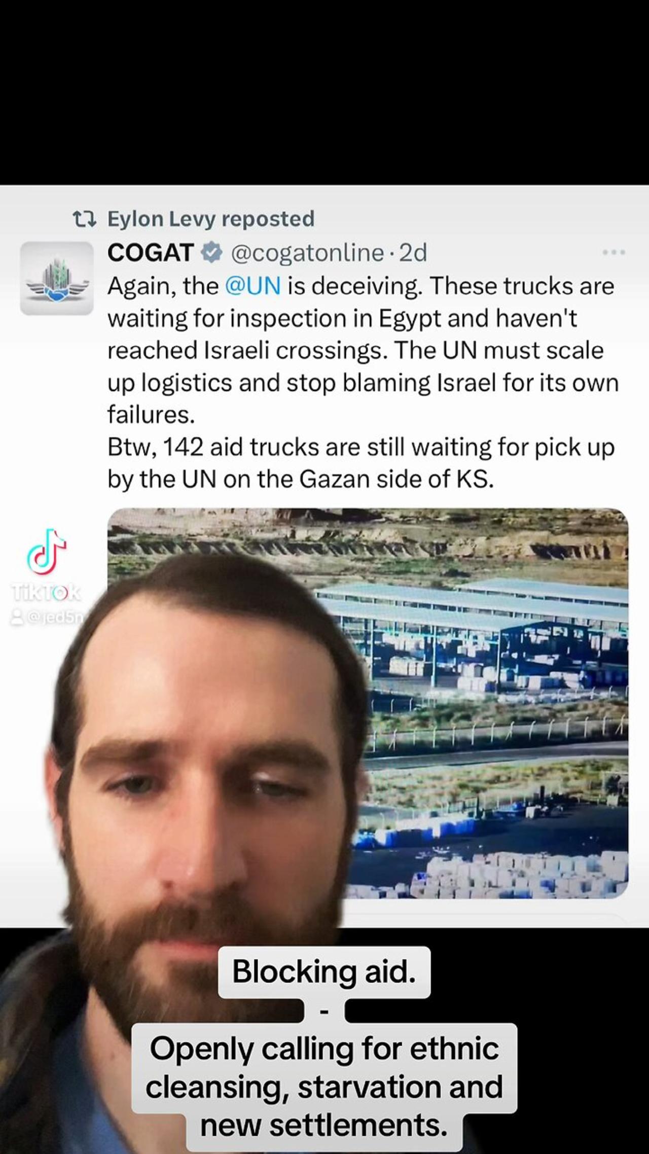 Proof that Israel is blocking aid.
