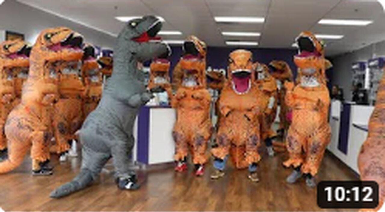 Walking Into Random Stores With 100 Dinosaurs