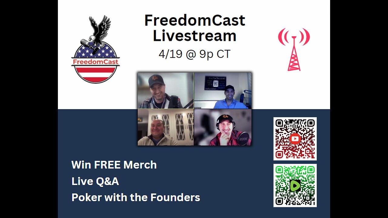 FreedomCast Quarterly Livestream - BTC halving, a turbulent Middle East, & poker with FC founders!