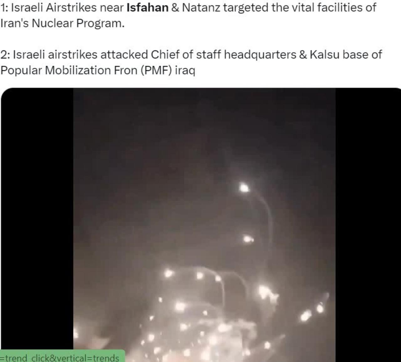 Israeli Airstrikes near Isfahan & Natanz targeted the vital facilities of Iran's Nuclear Program.