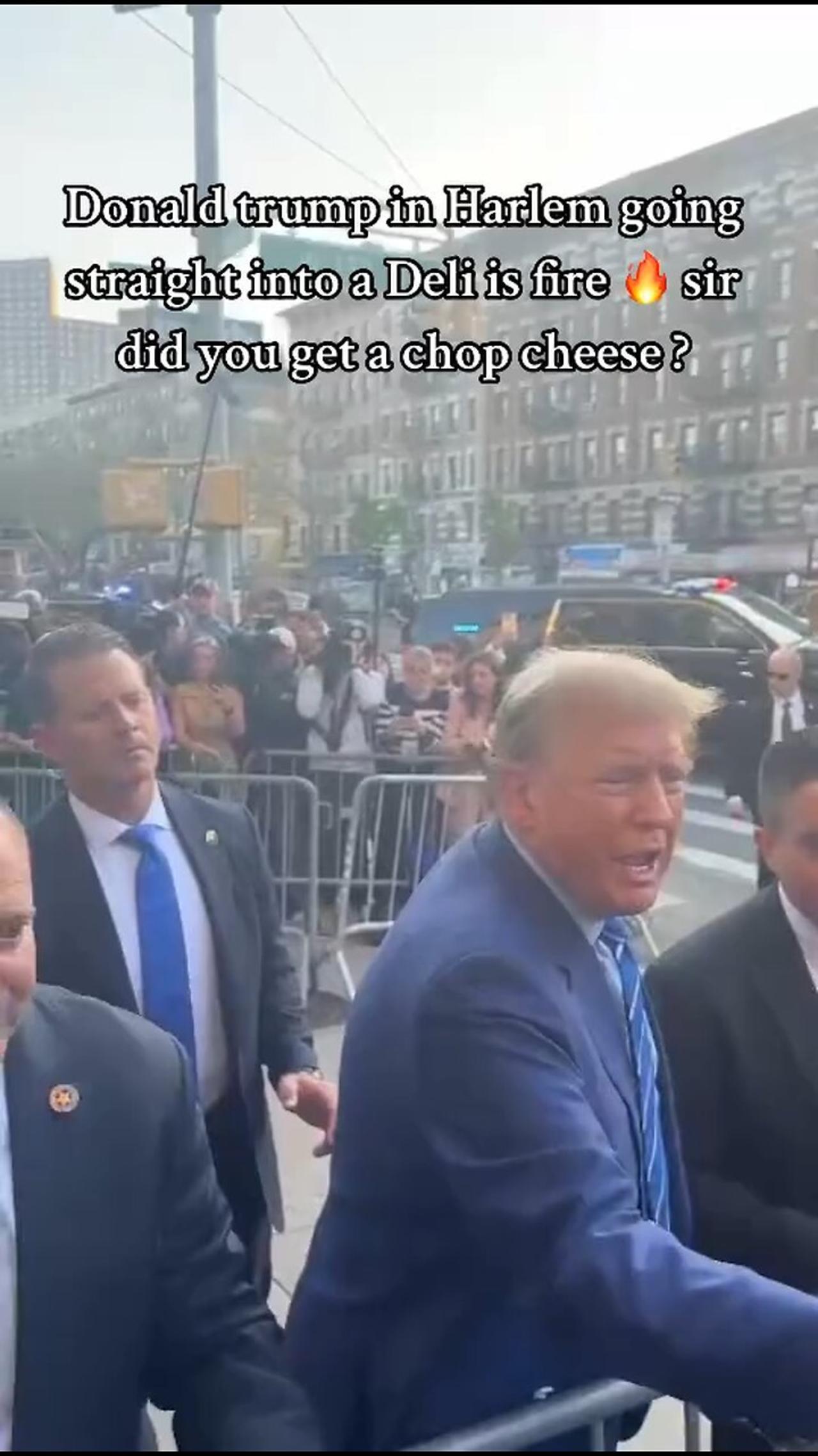 Trump is loved in Harlem!  Can someone please tell me what a chop cheese is?