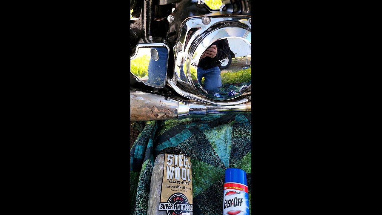 motorcycle chrome cleaning