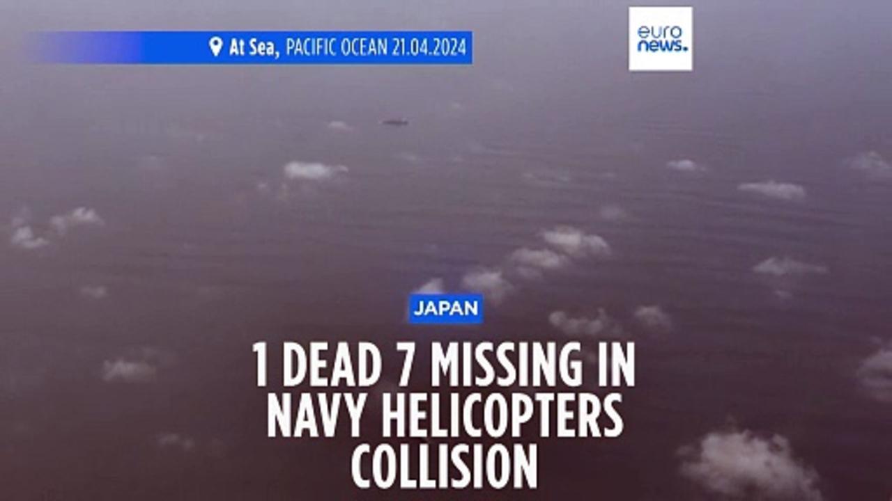 One dead and seven missing following Japanese navy helicopter crash in Pacific Ocean