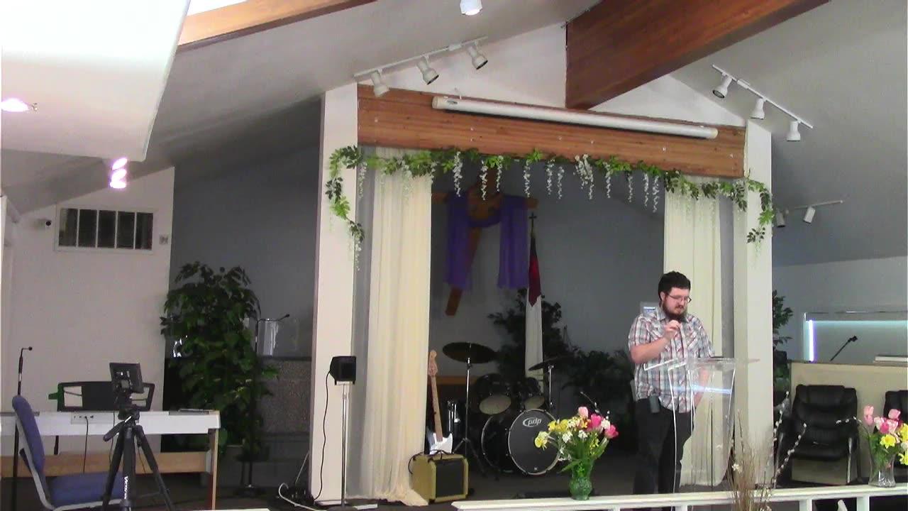 Pastor Adam teaching from Jeremiah