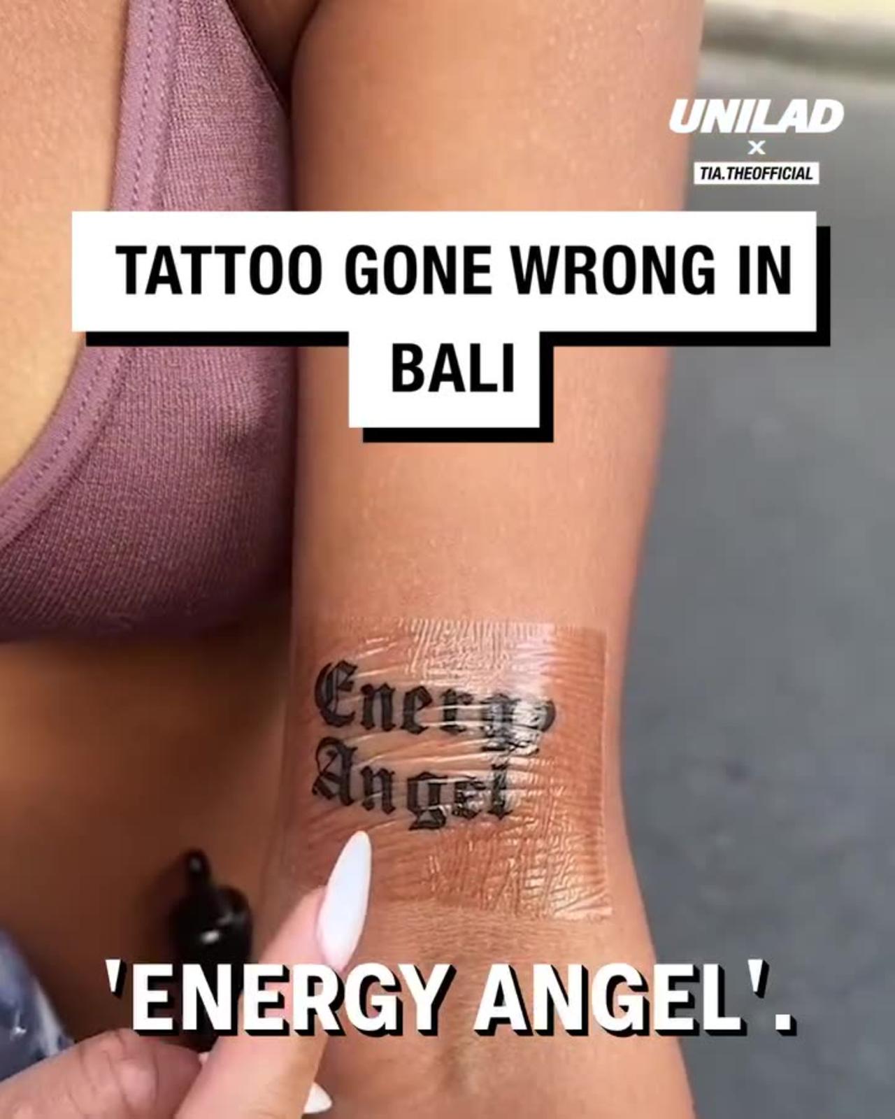 Girl Is Upset That Her Tattoo Came Out Wrong In Bali