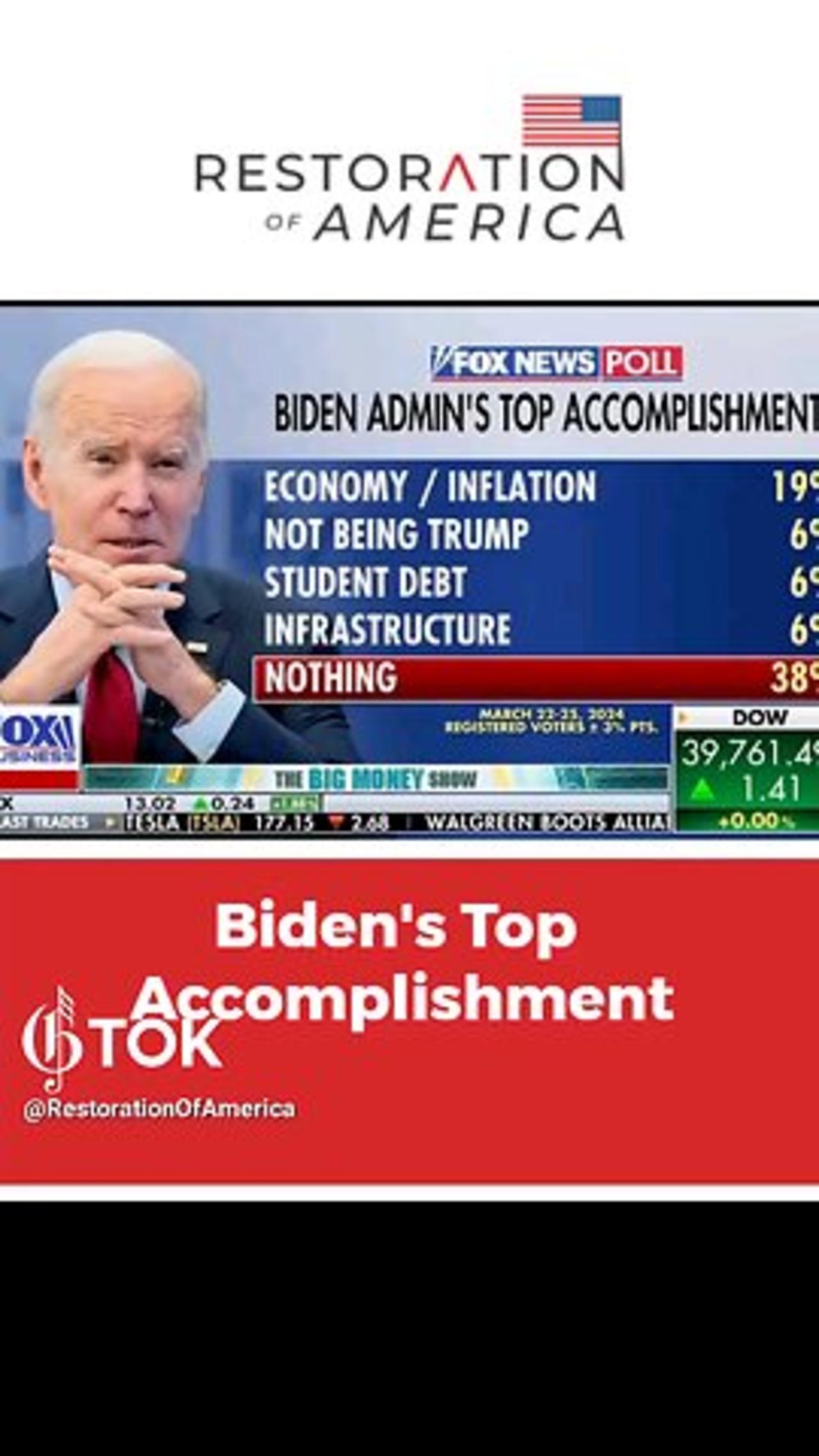 Bidens only accomplishments Nothing