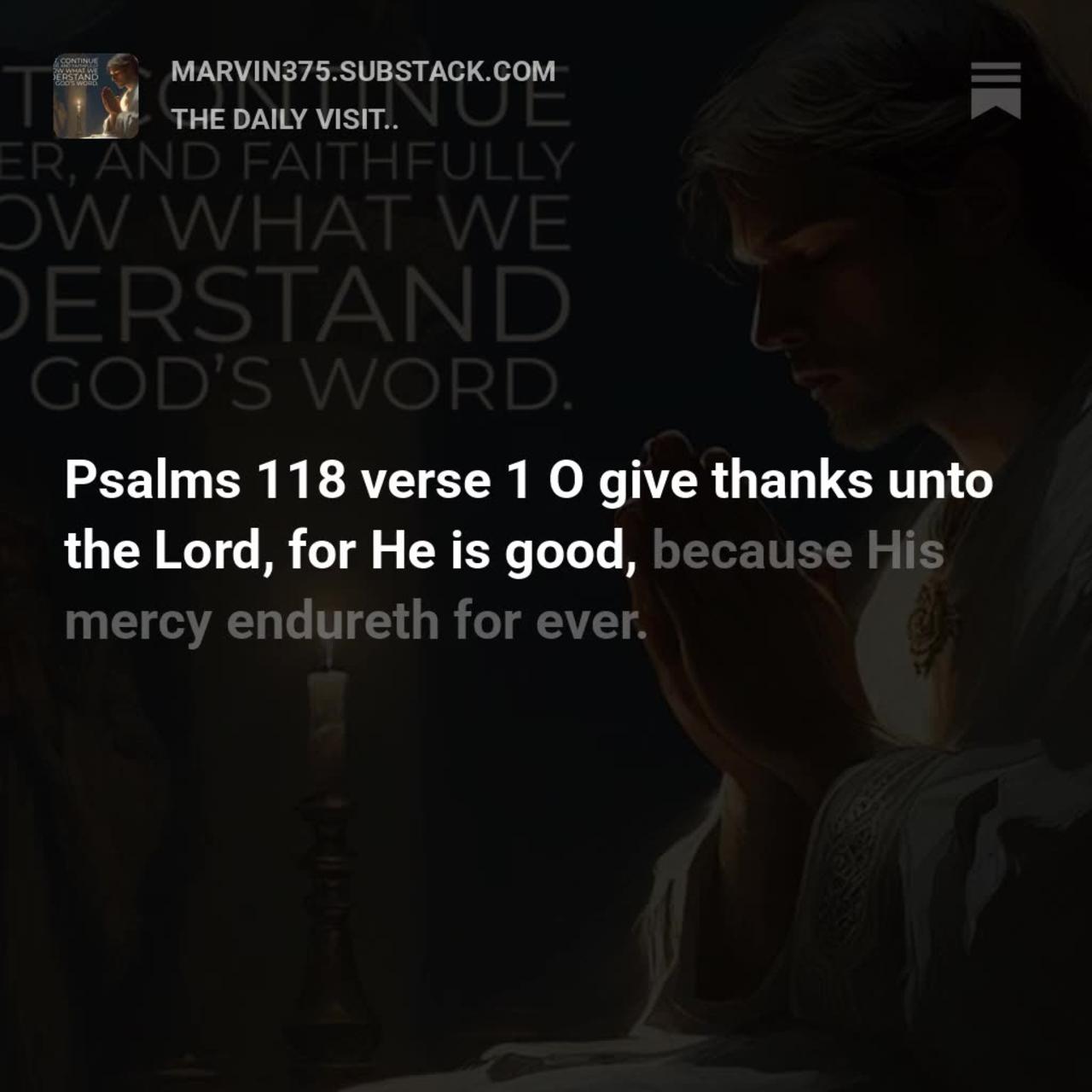 Psalms 118:1 - One News Page VIDEO